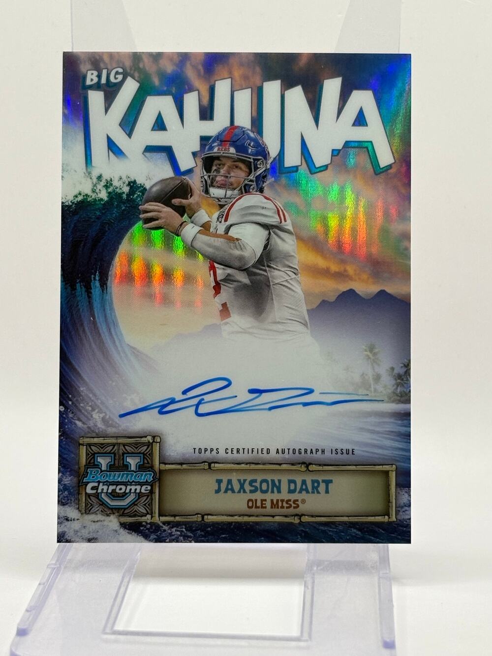 2024 Bowman U Chrome Jaxson Dart Big Kahuna On-Card Auto Case Hit SSP Giants